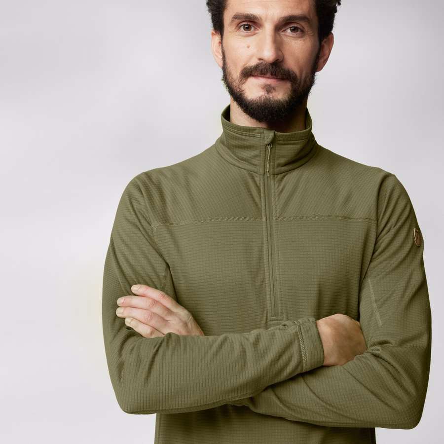 Herre Abisko Lite Fleece halv lynlås